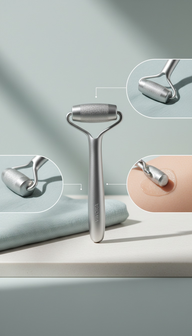 Ice Facial Roller & Cool Dew Linen Towel